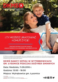 Dzień Dawcy Szpiku w Wytrębowicach  Kliknięcie w obrazek spowoduje wyświetlenie jego powiększenia