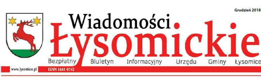 Wiadmomości Łysomickie grudzień 2018 Kliknięcie w obrazek spowoduje wyświetlenie jego powiększenia