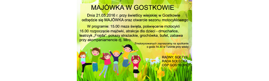 Majówka w Gostkowie Kliknięcie w obrazek spowoduje wyświetlenie jego powiększenia
