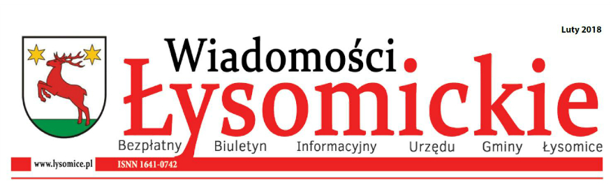 Wiadomości Łysomickie z dnia 9 lutego 2018r. Kliknięcie w obrazek spowoduje wyświetlenie jego powiększenia